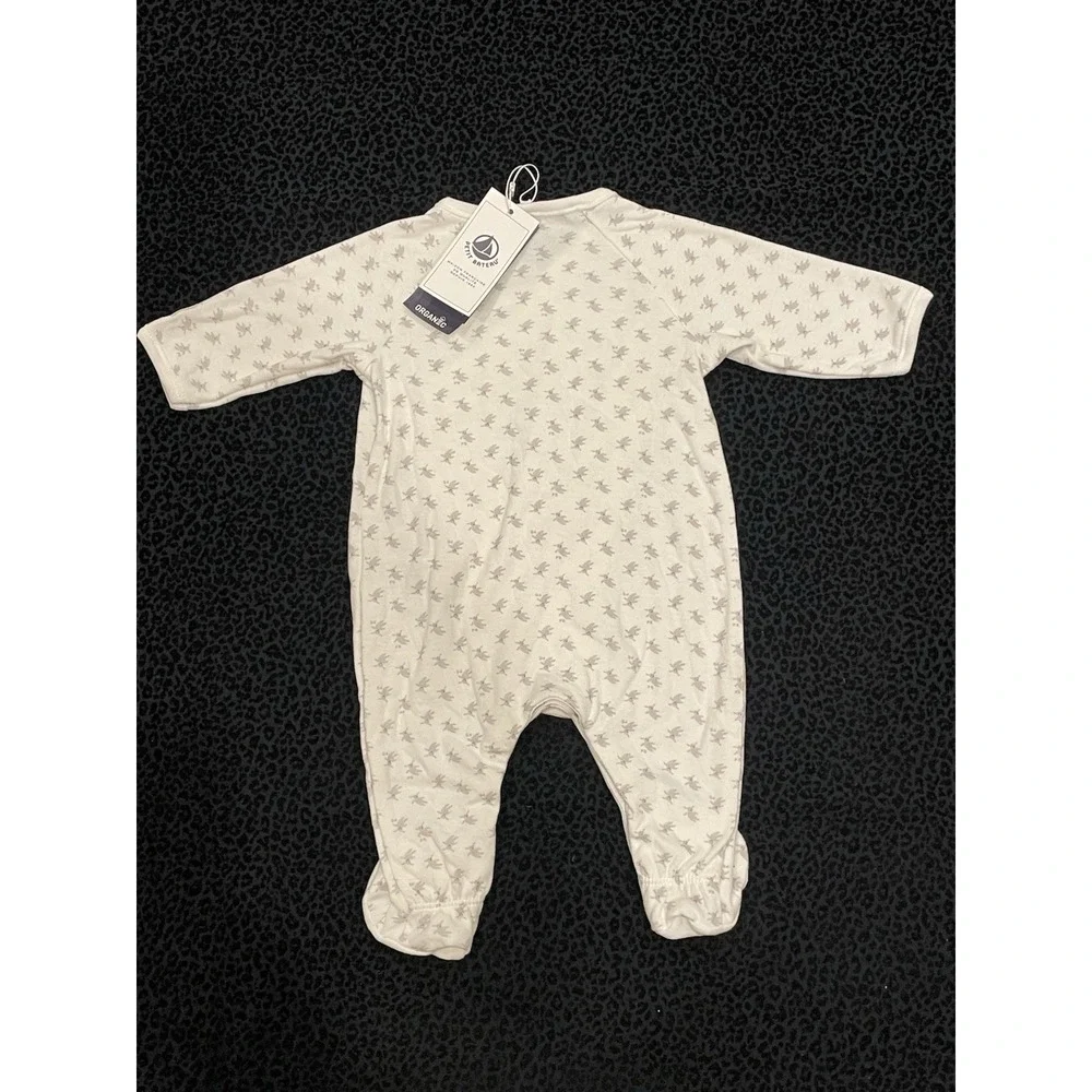 Petit Bateau Baby Girl Sleeper Coverall 3M Organic Cotton